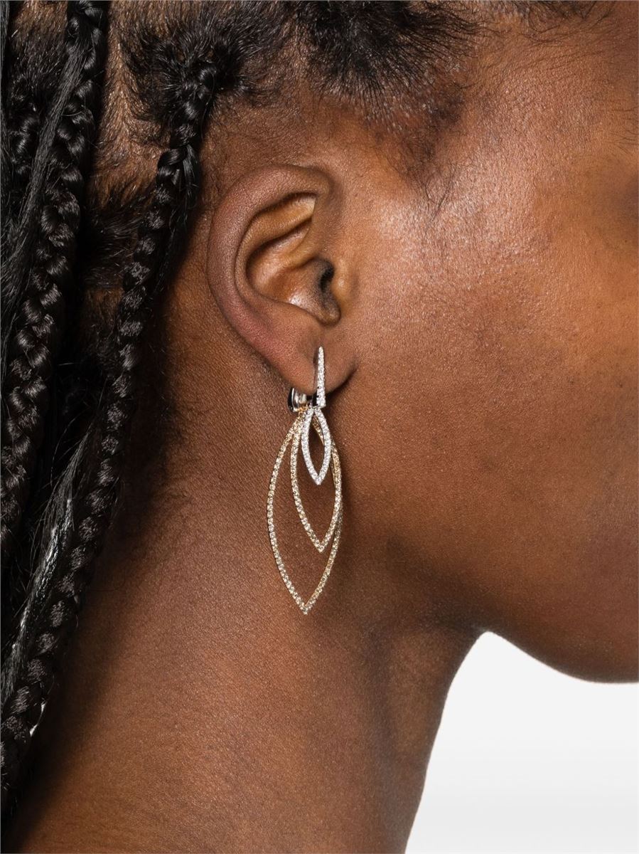 18KT ROSE GOLD EARRINGS WITH DIAMOND - ANAPSARA - Verso