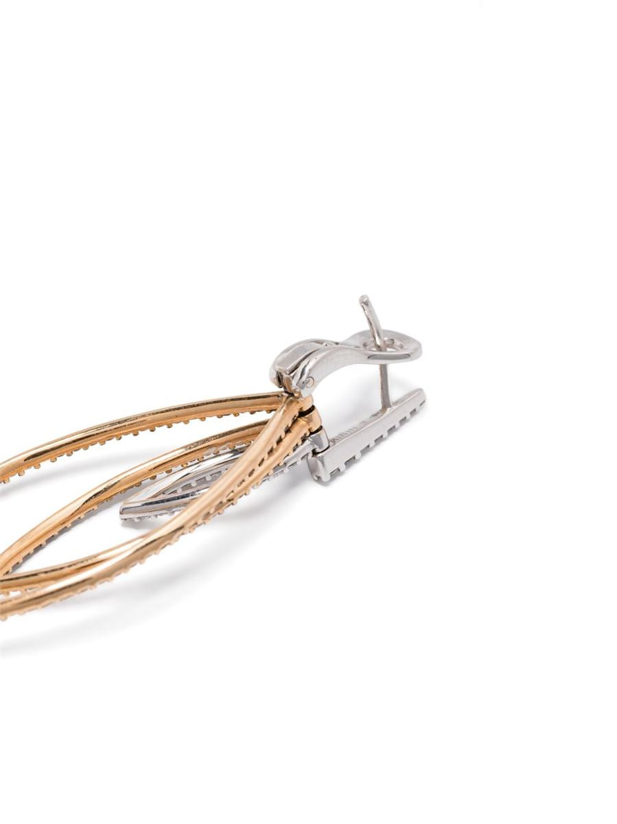 18KT ROSE GOLD EARRINGS WITH DIAMOND - ANAPSARA - Verso