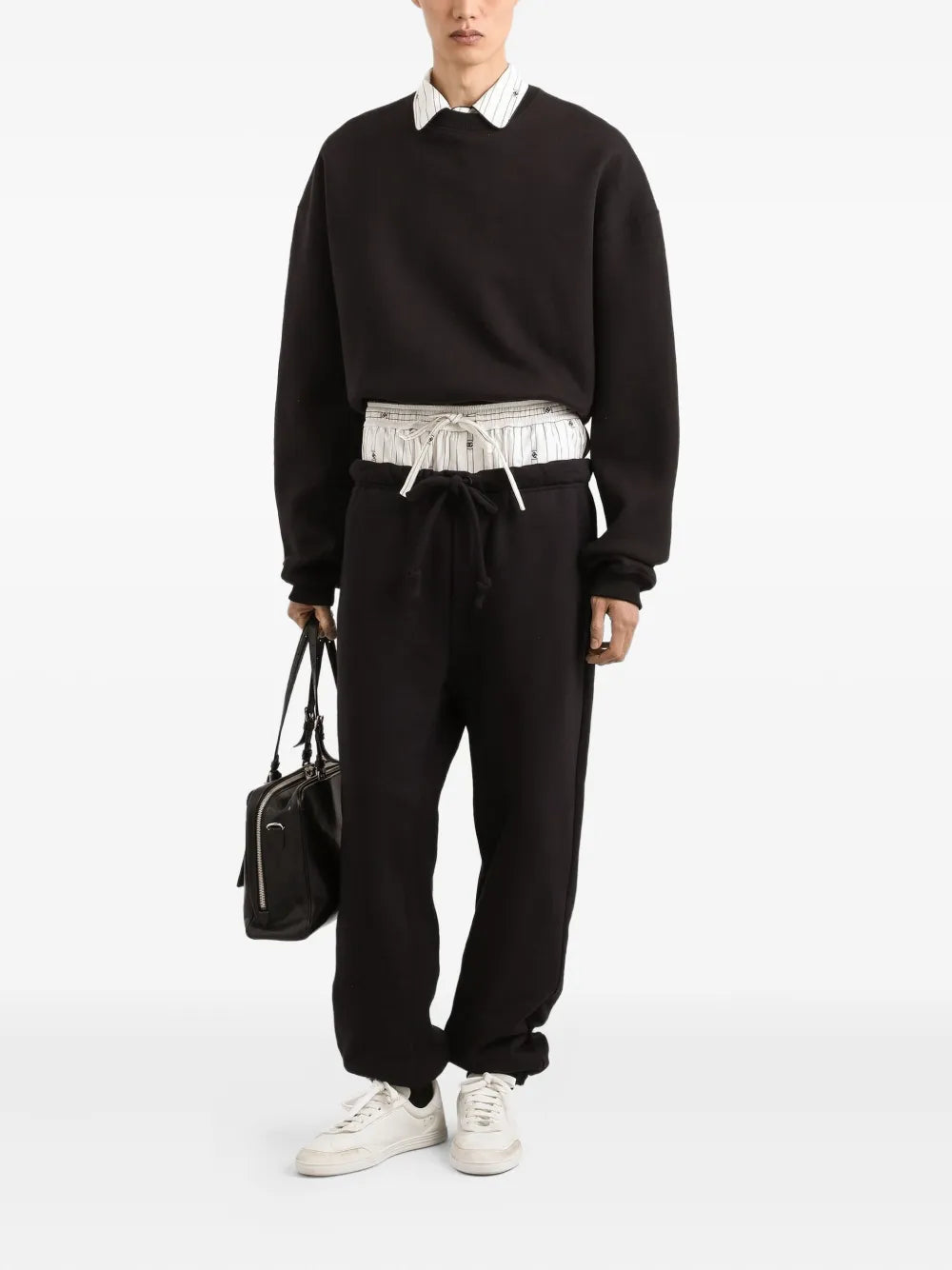 Drawstring cuffed track pants