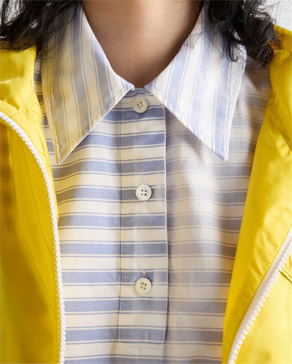 STRIPED OLD POPLIN POLO SHIRT - PRADA - Verso