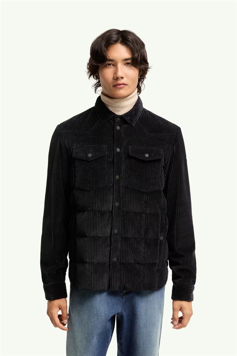 Gelt corduroy down shirt jacket-MONCLER-Verso