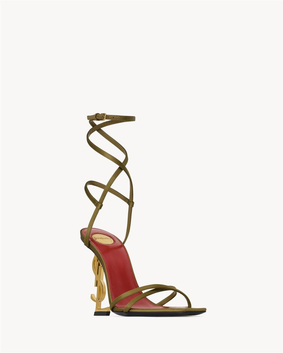 OPYUM SANDALS IN SATIN CREPE -  SAINT LAURENT -  Verso
