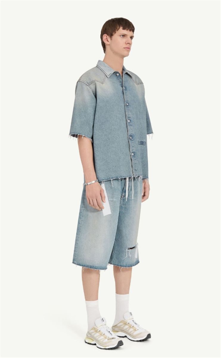 DENIM SHORT SLEEVE SHIRT - MM6 - Verso