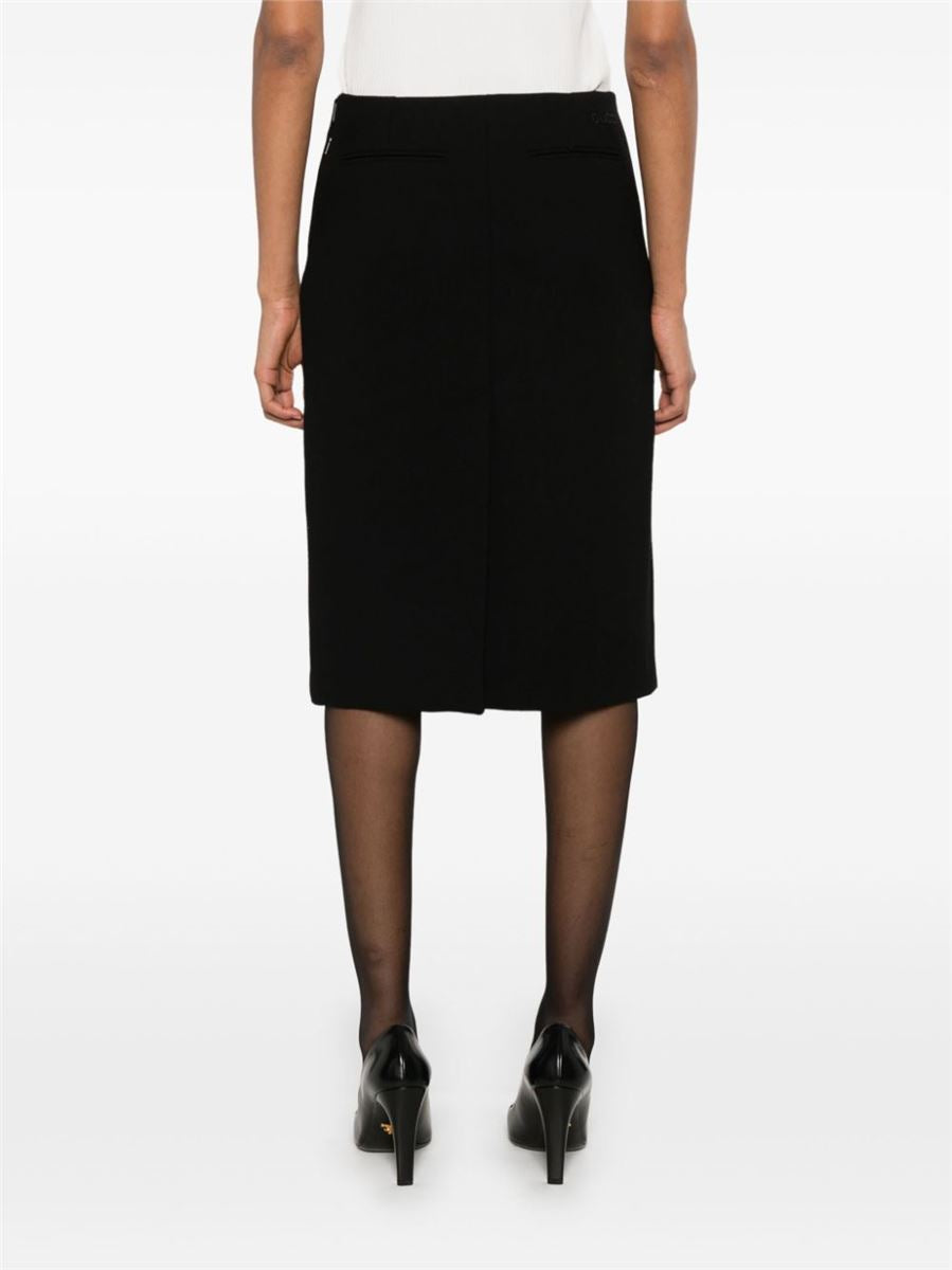 WOOL CREPE MIDI SKIRT -  GUCCI -  Verso