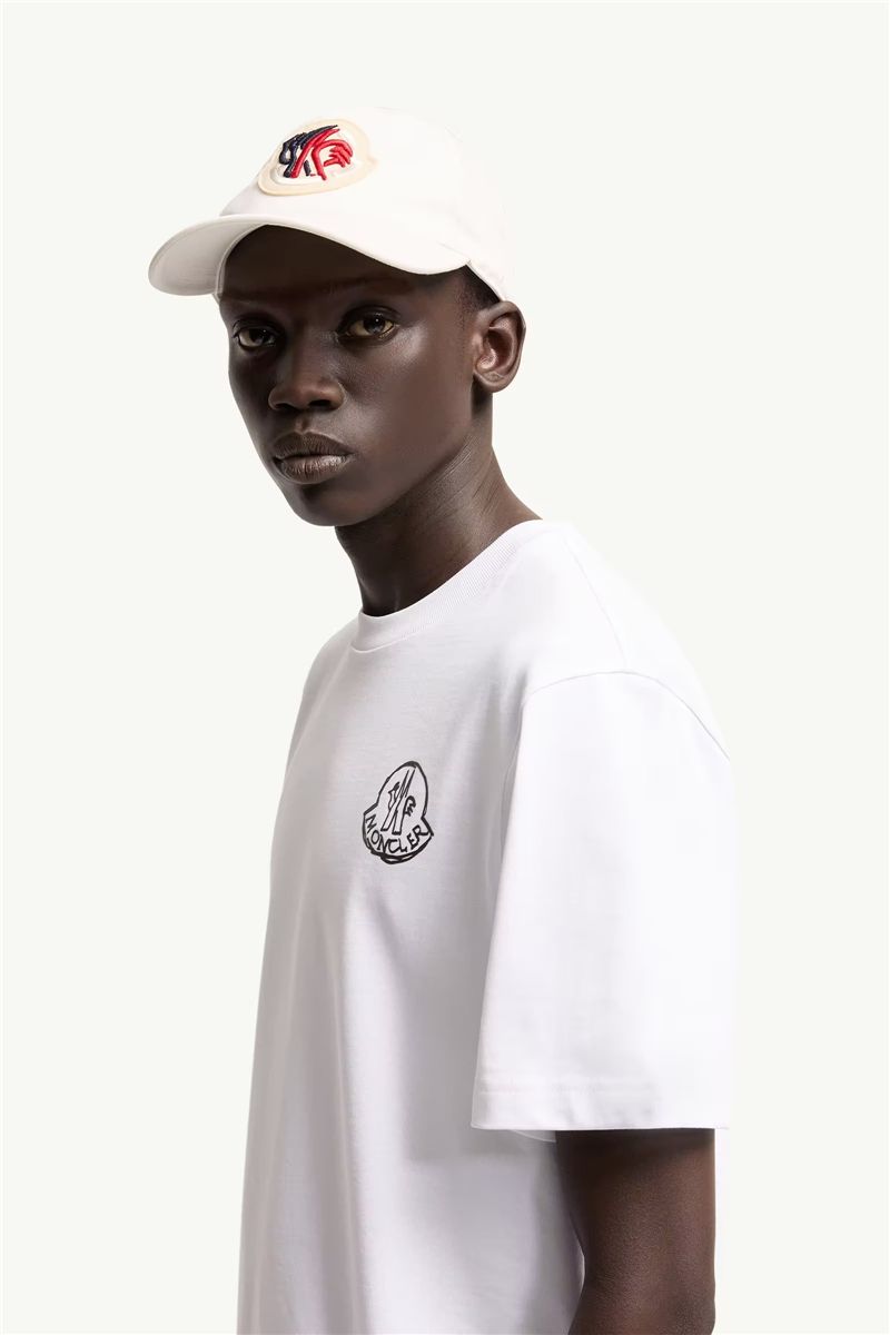 Cotton jersey logo patch t-shirt