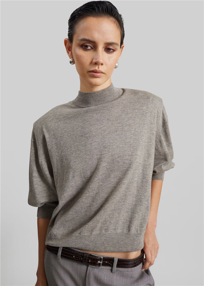 Rue padded high neck sweater-THE FRANKIE SHOP-Verso