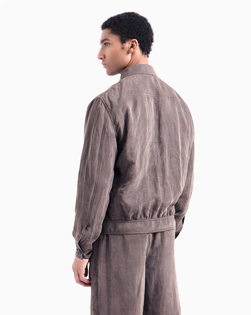 faded lyocell canvas blouson