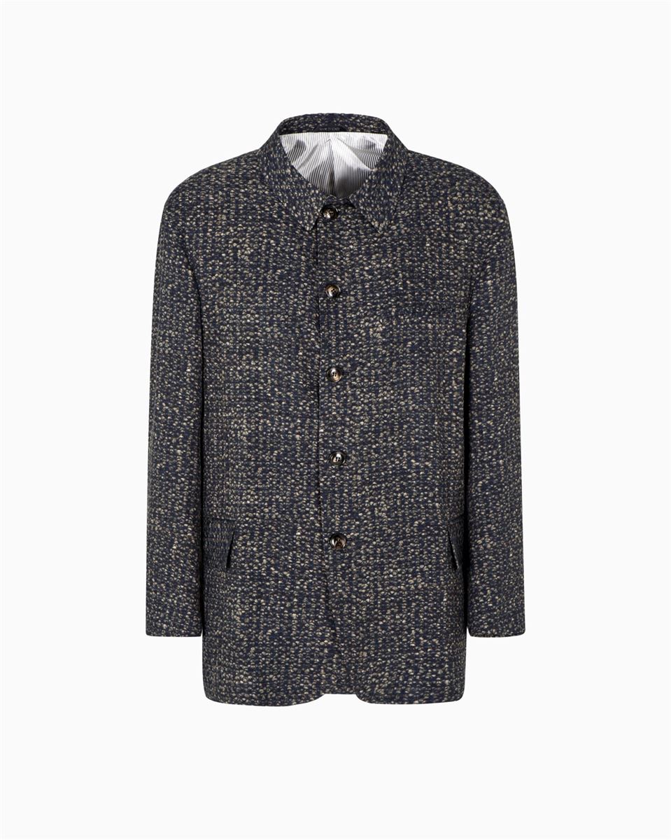 asv single-breasted jacket in printed cupro