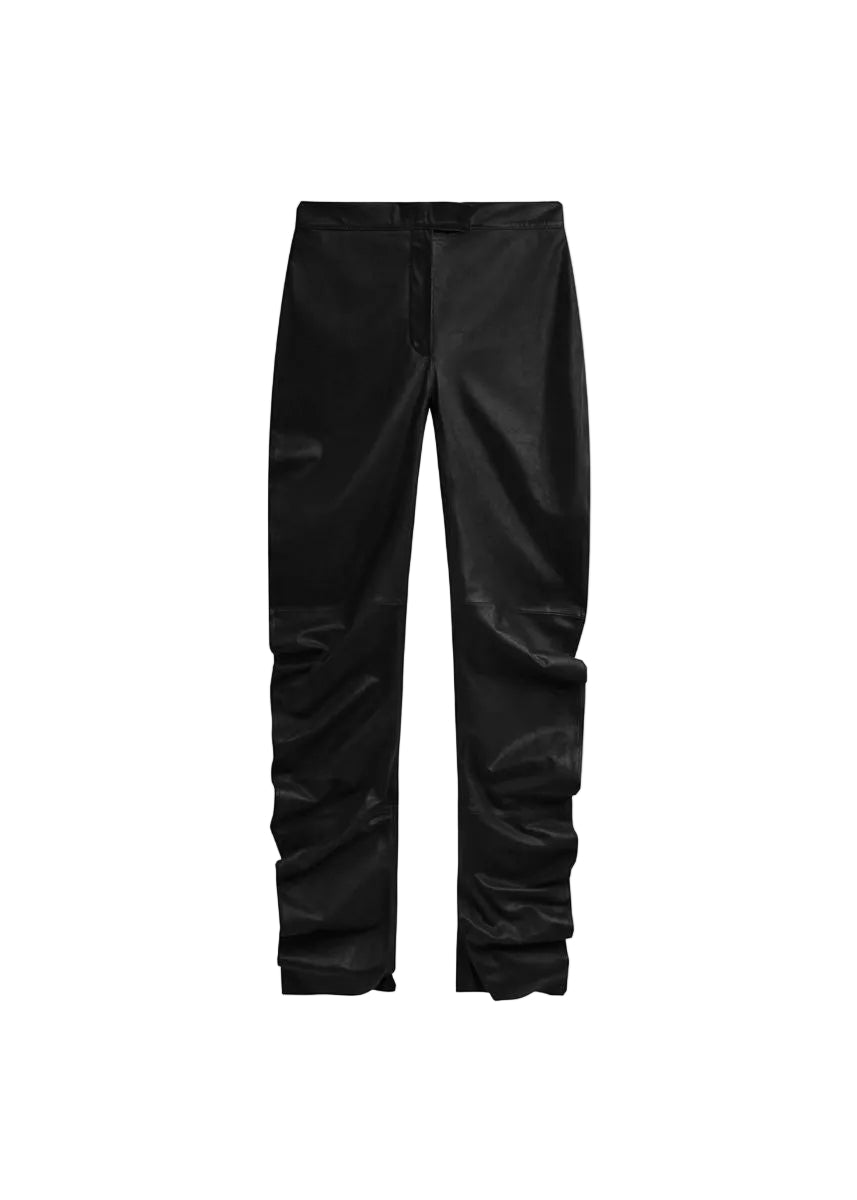 Jessa leather ruched pants-THE FRANKIE SHOP-312204-XXS-Verso