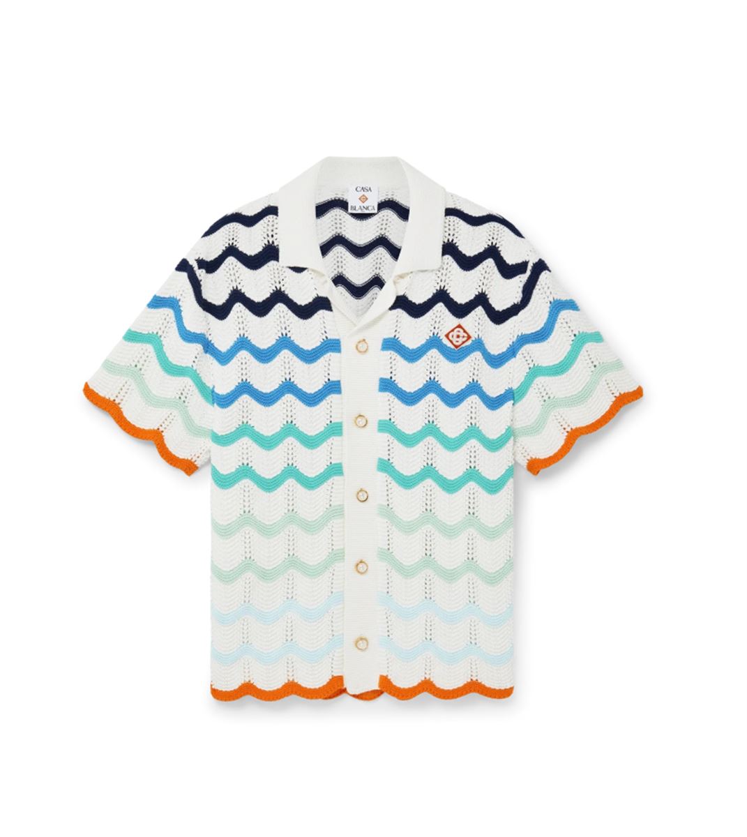 GRADIENT WAVE CROCHET SHIRT - CASABLANCA - Verso