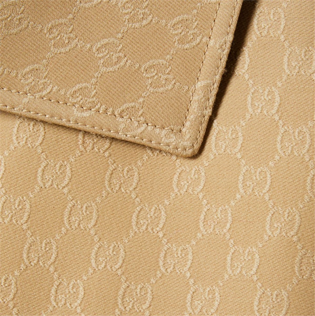 GG CRÊPE SILK WOOL DOUBLE-BREASTED COAT - GUCCI - Verso