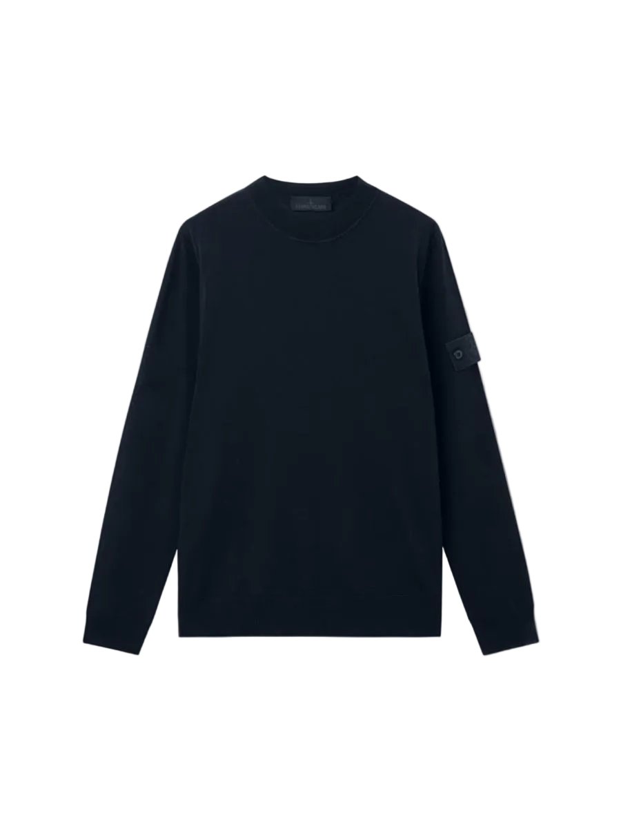Regular-fit crewneck jumper with ribbed trims