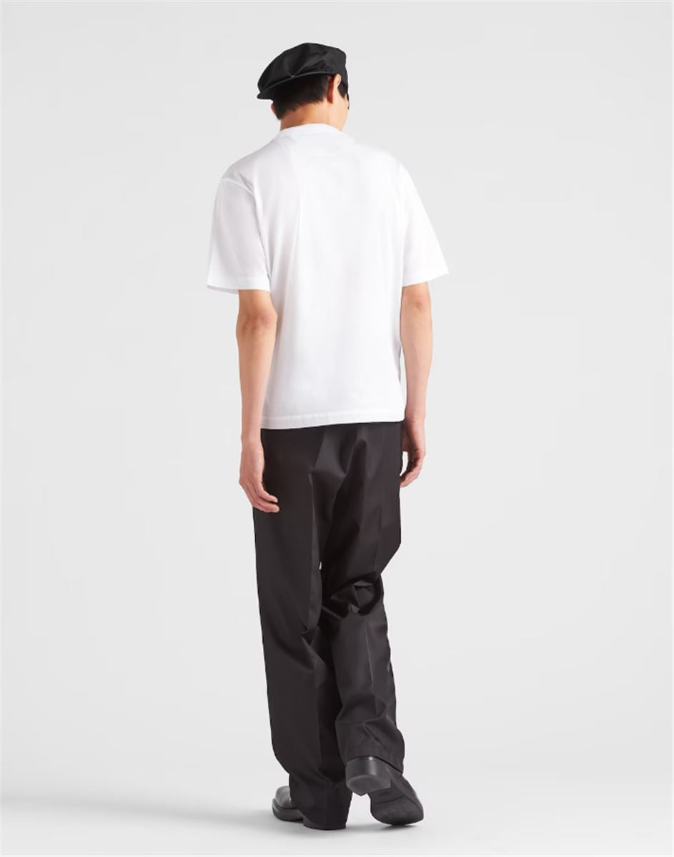 RE-NYLON AND JERSEY T-SHIRT -  PRADA -  Verso