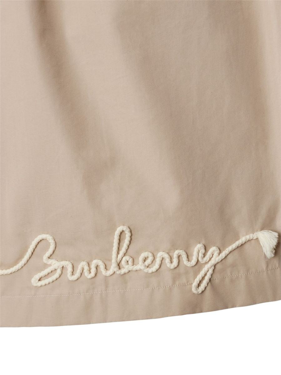 COTTON SHORTS WITH LOGO - BURBERRY - Verso