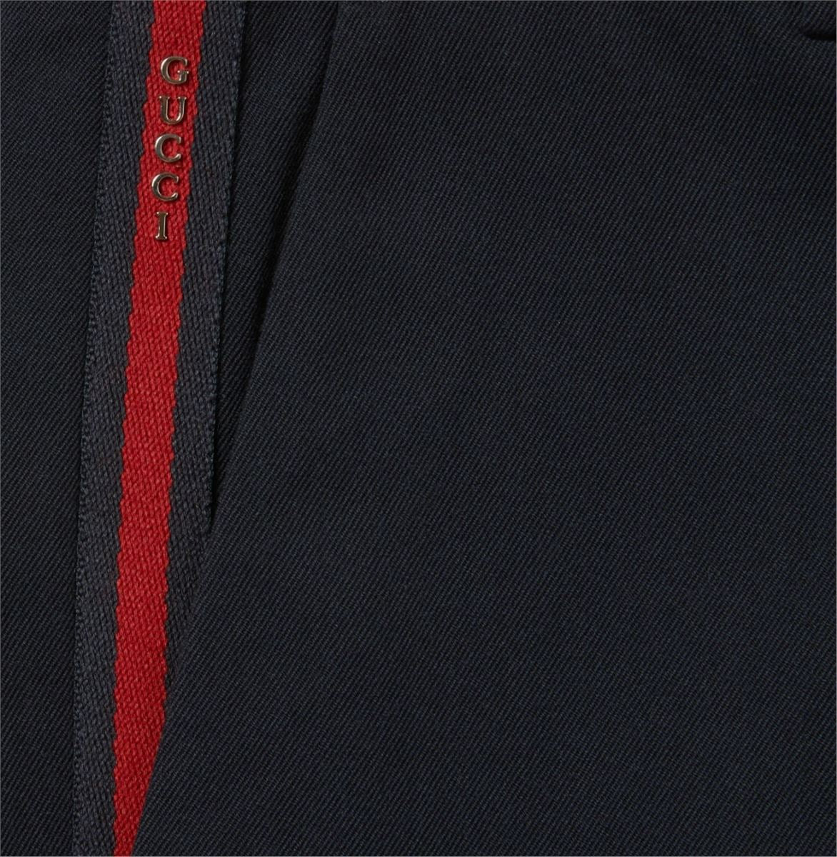 COTTON GABARDINE TROUSER WITH WEB - GUCCI - Verso
