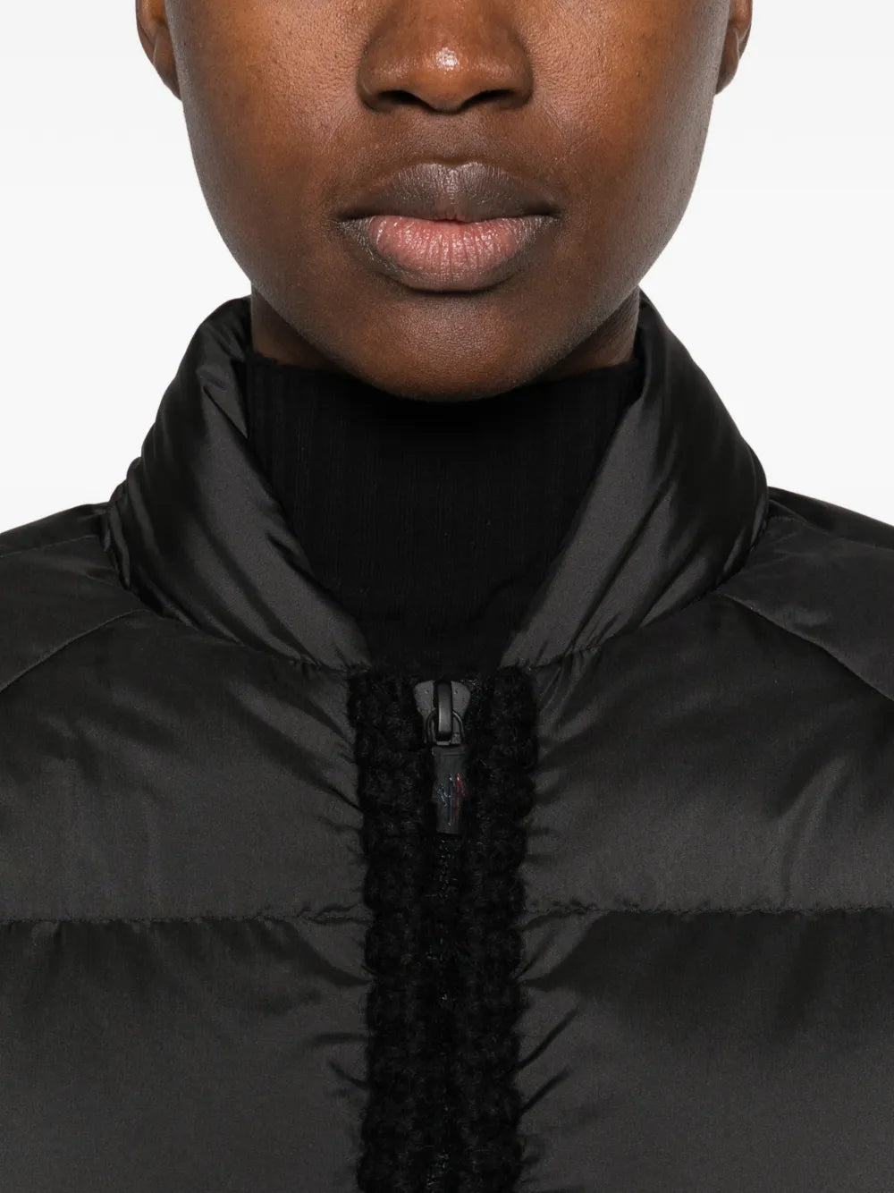 Grenoble jolie quilted wool-trim puffer jacket-MONCLER-Verso