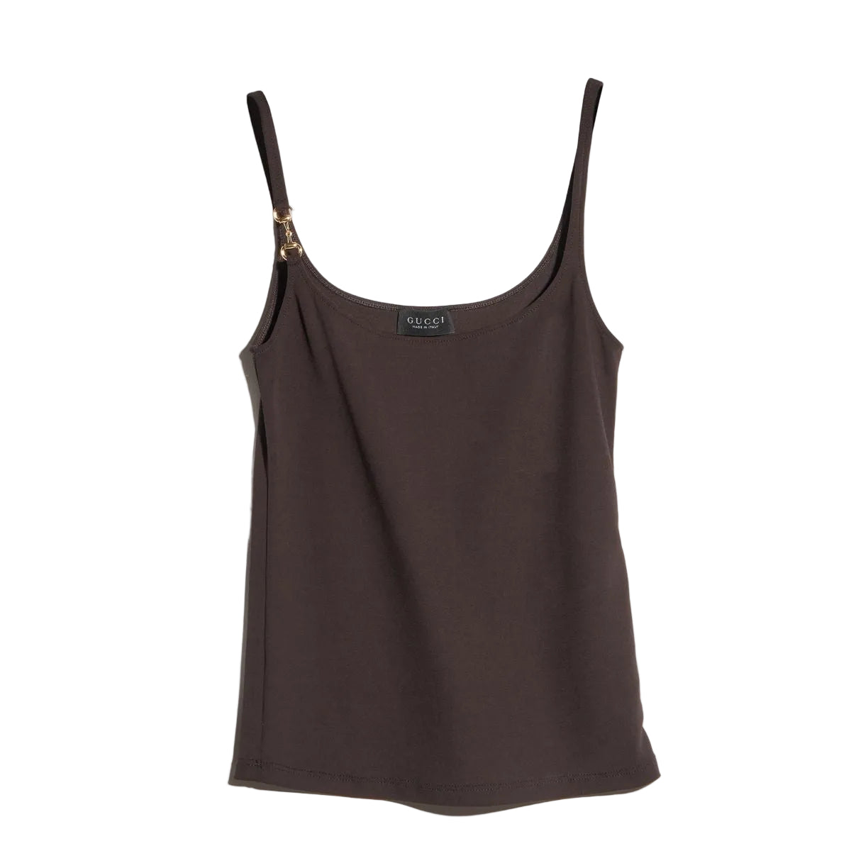 Viscose crêpe jersey top with horsebit