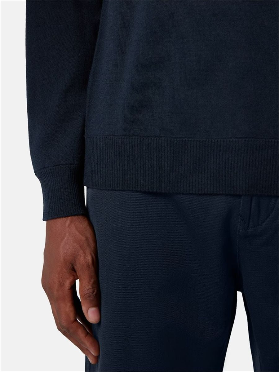 Regular-fit crewneck jumper with ribbed trims