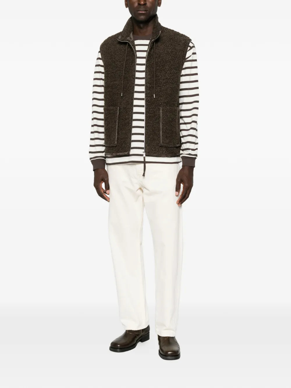Amaranto fleece zip-up gilet-AMARÁNTO-Verso
