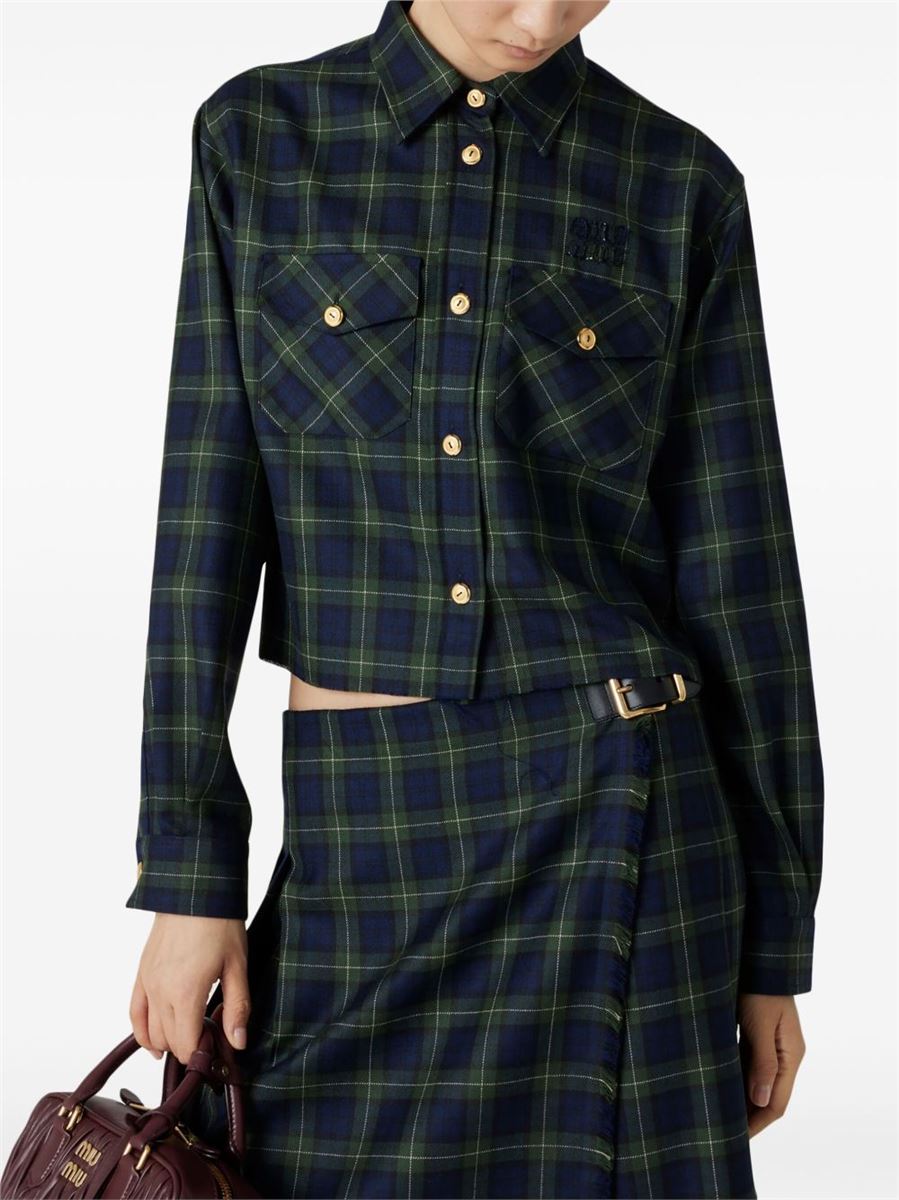 PLAID SHIRT - MIU MIU - Verso