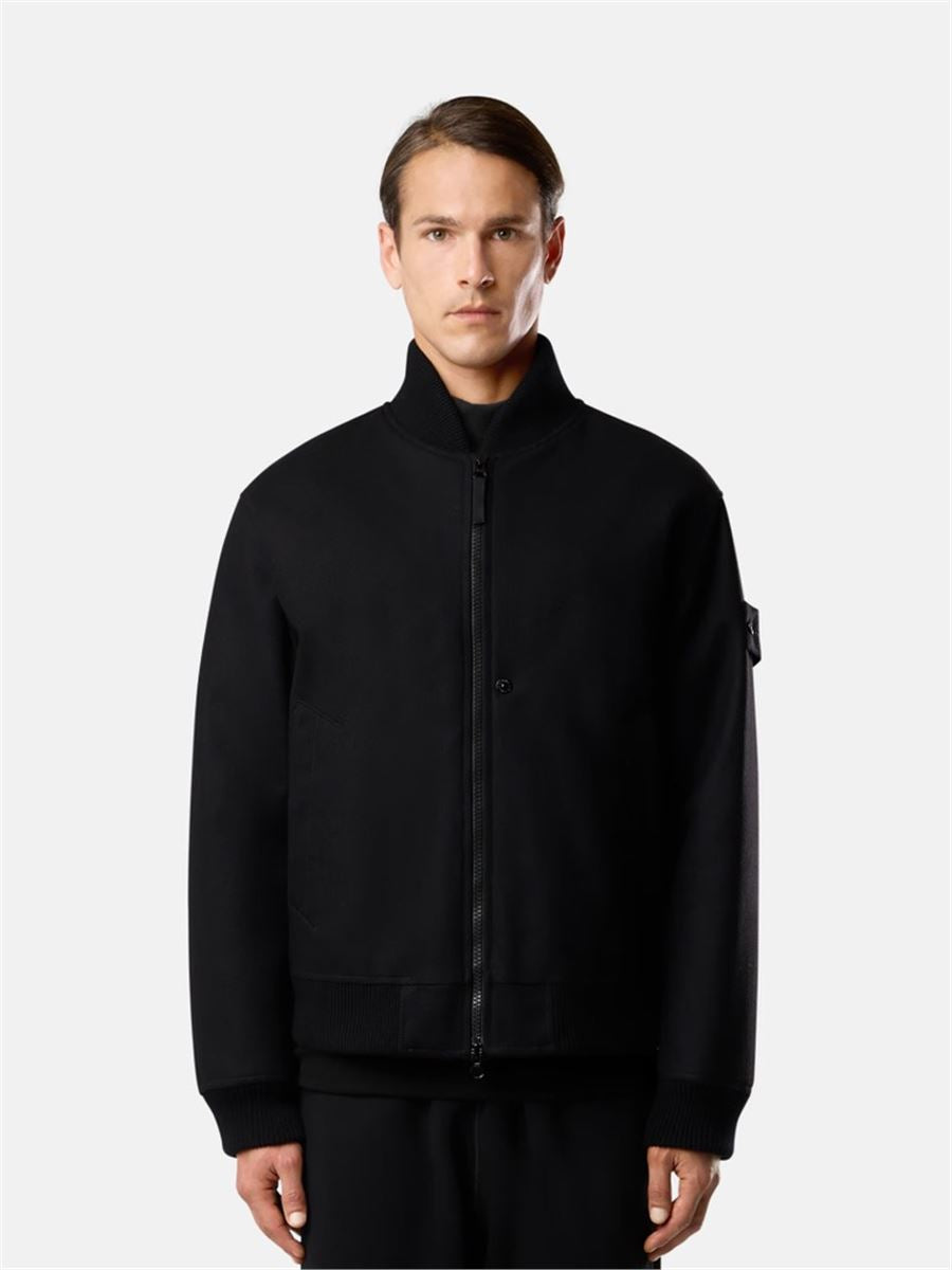 Bomber jacket with anti-drop and wind-resistant membrane
