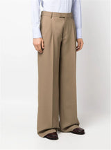 PRESSED-CREASE WIDE-LEG TROUSERS