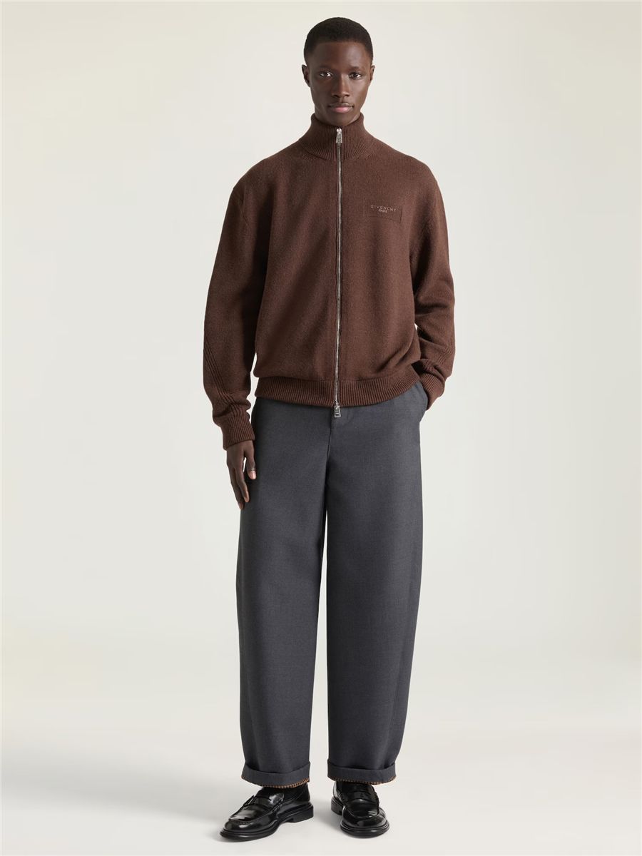 Couture seam pants in cotton with checked reverse-GIVENCHY-Verso
