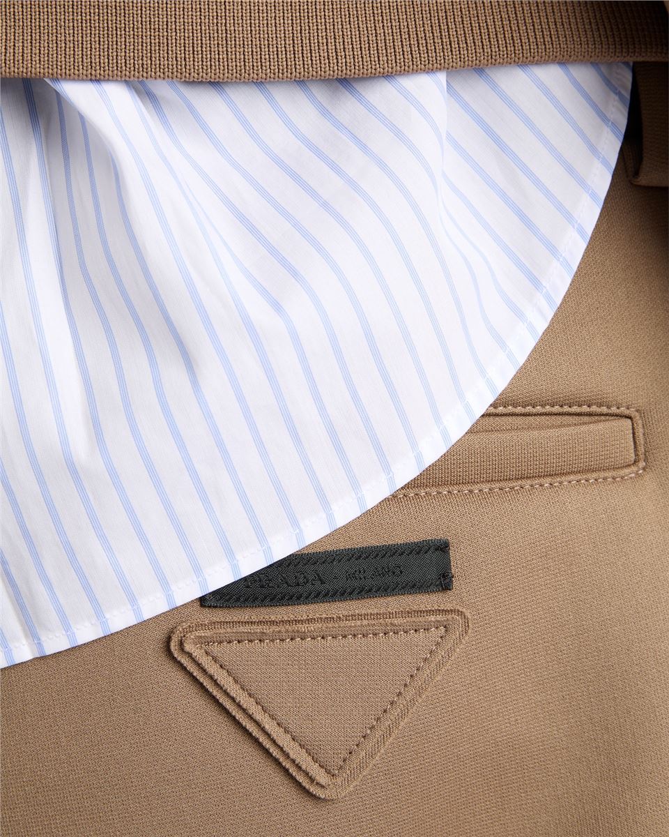 technical fleece pants-PRADA-Verso