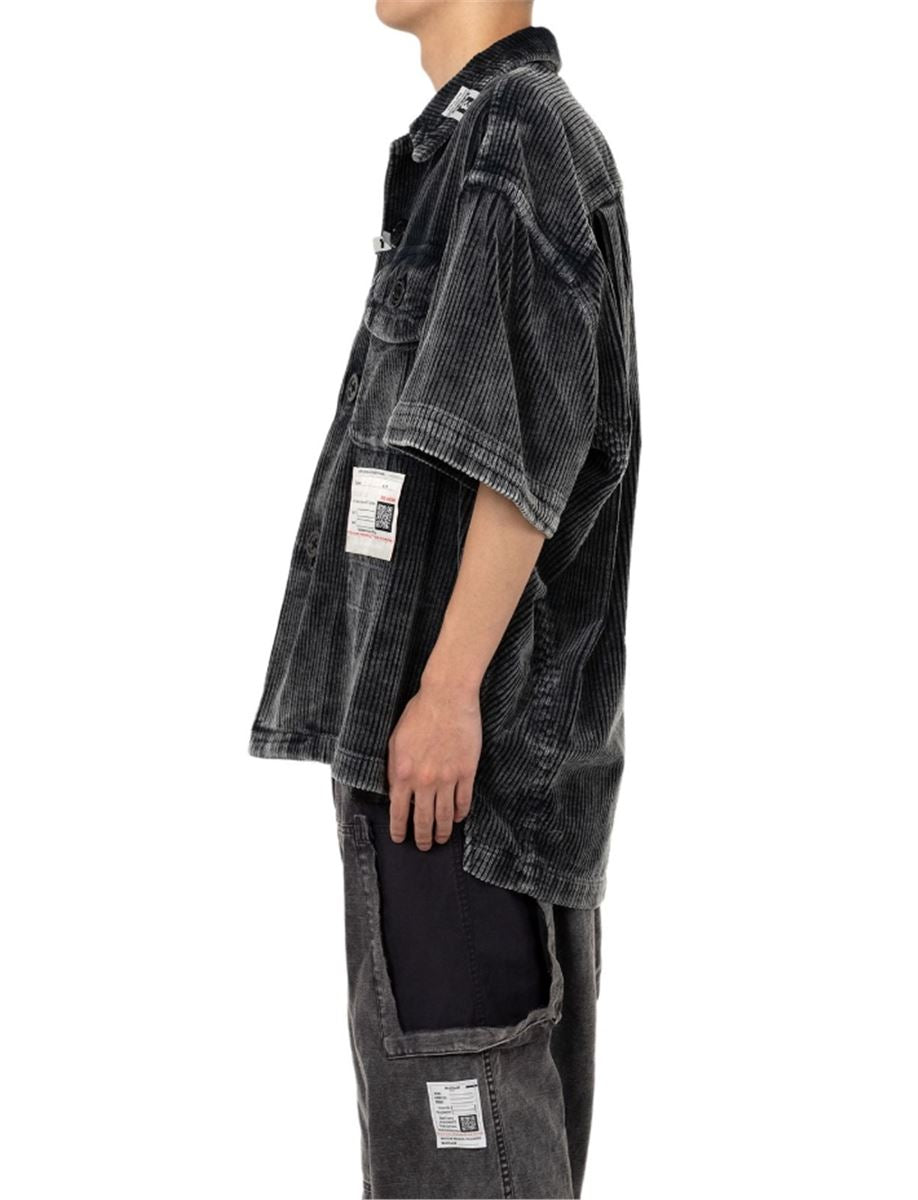 AMATEUR SEWN LIKE CORDUROY SHORT-SLEEVE SHIRT - MAISON MIHARA YASUHIRO - Verso
