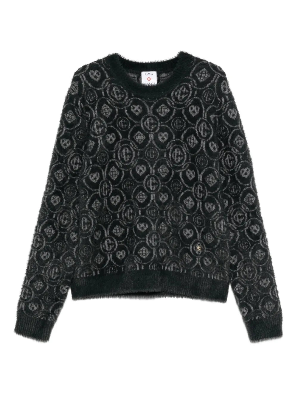 Logo-pattern sweater