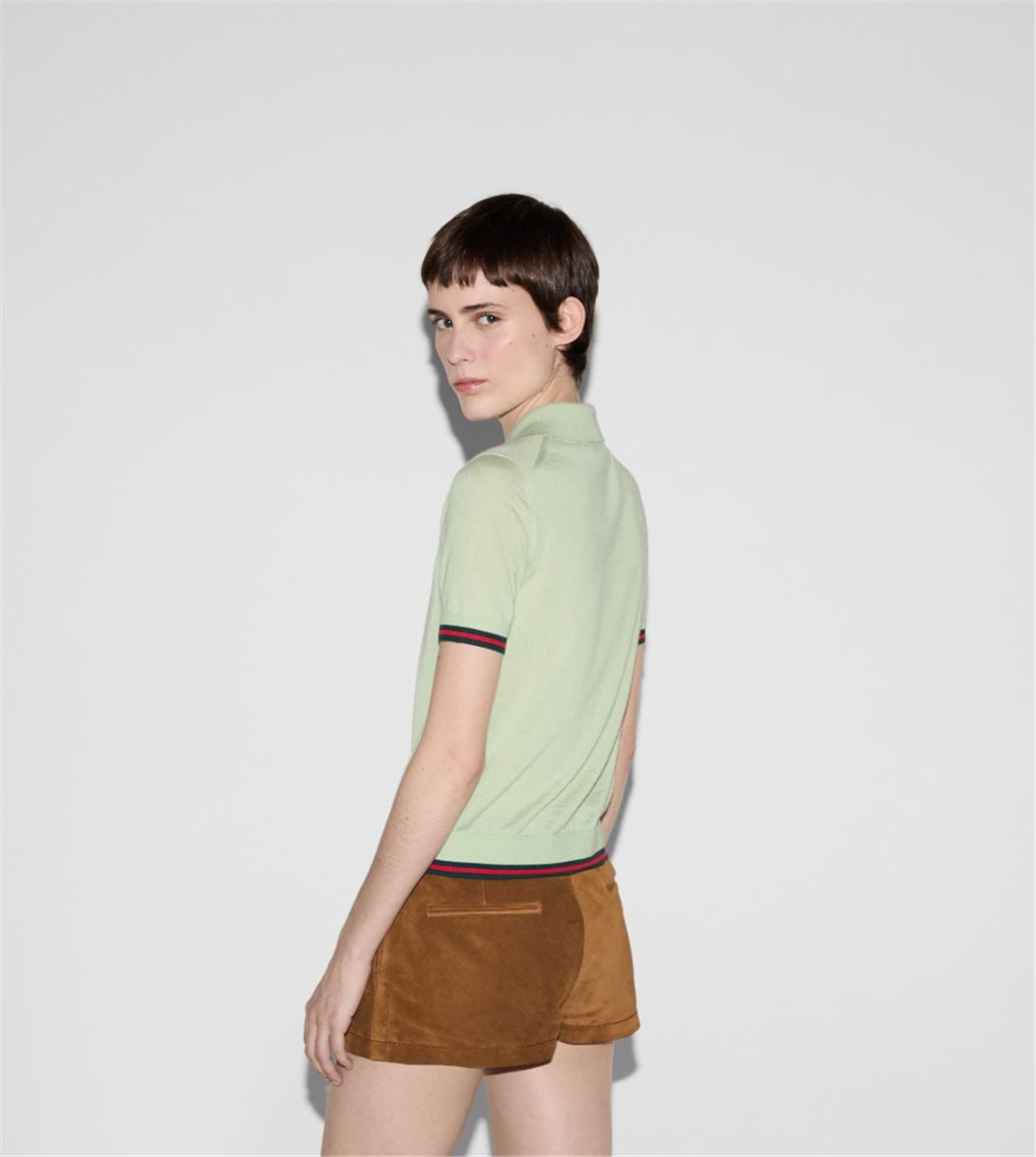 EXTRA FINE CASHMERE SILK POLO TOP - GUCCI - Verso