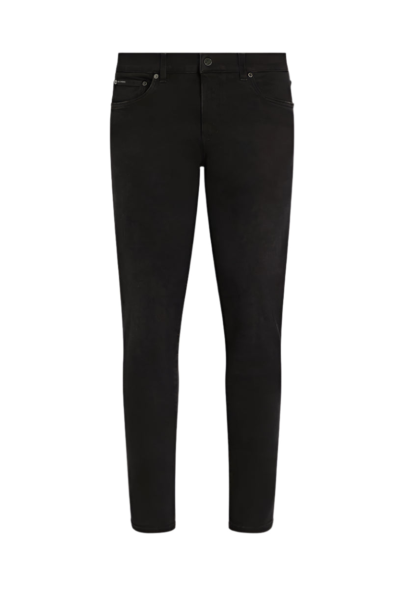 GRAY WASH SLIM-FIT STRETCH JEANS - DOLCE & GABBANA - Verso