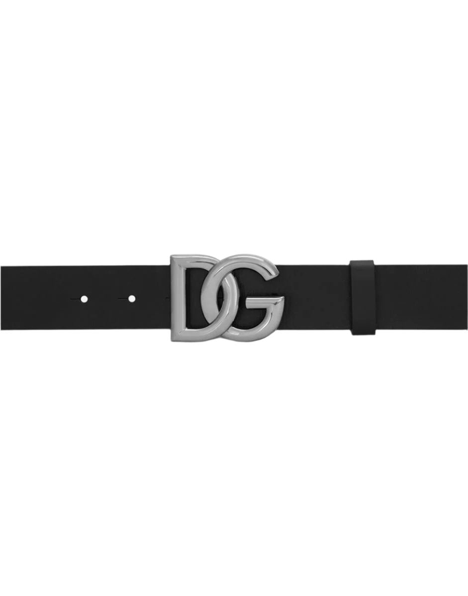 LEATHER BELT WITH DG LOGO DOLCE & GABBANA