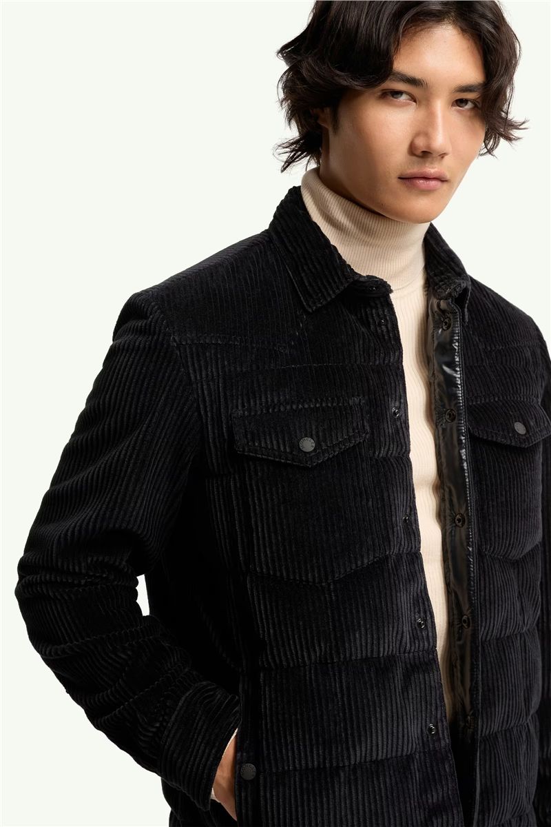 Gelt corduroy down shirt jacket-MONCLER-Verso