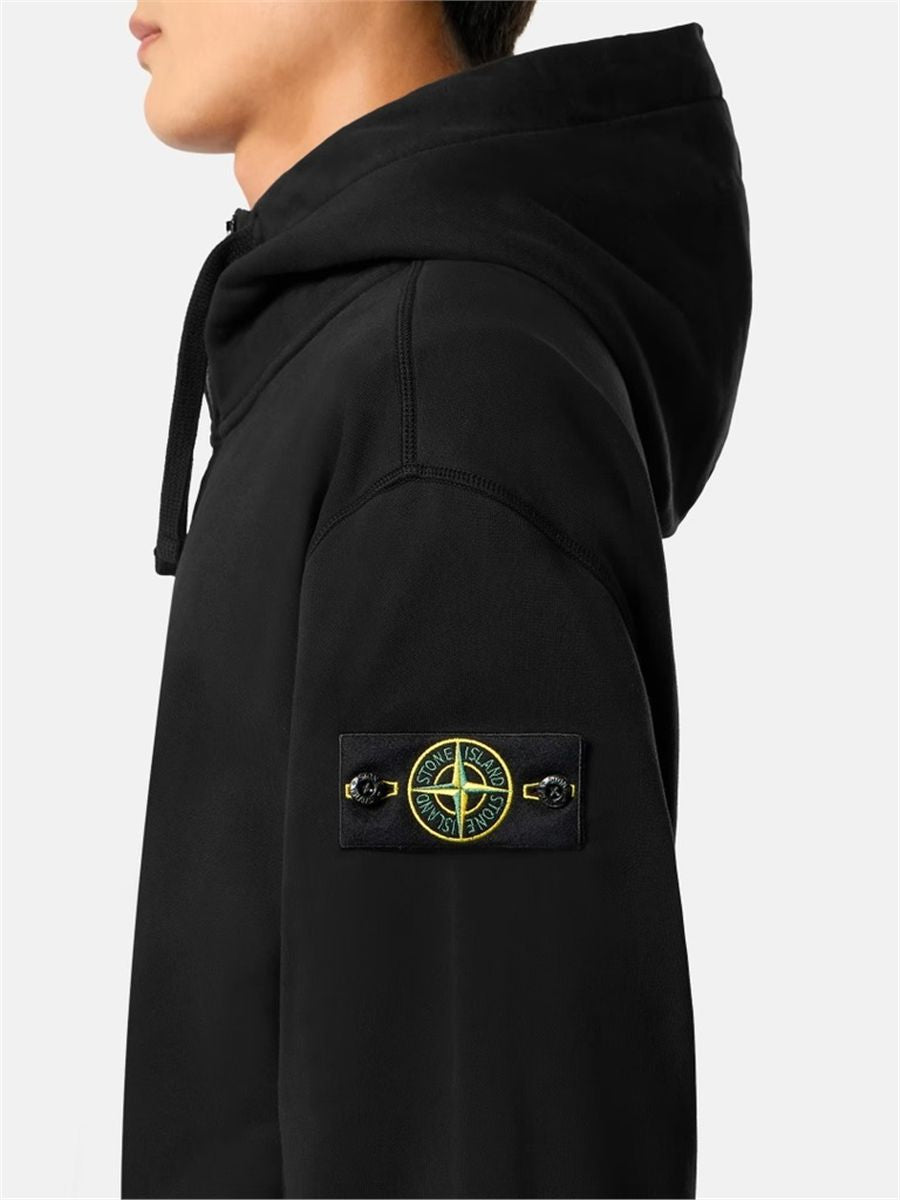 Oversized-fit zip-up hooded sweatshirt with pockets