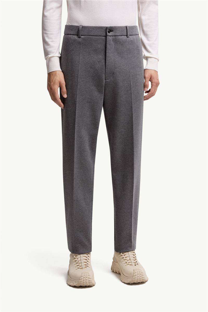 cotton blend tailored trousers-MONCLER-Verso