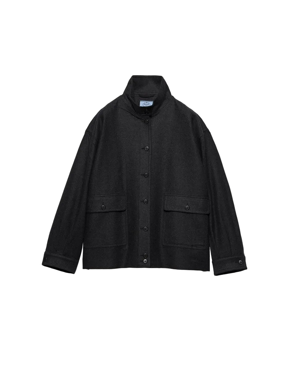 Re-wool blouson jacket