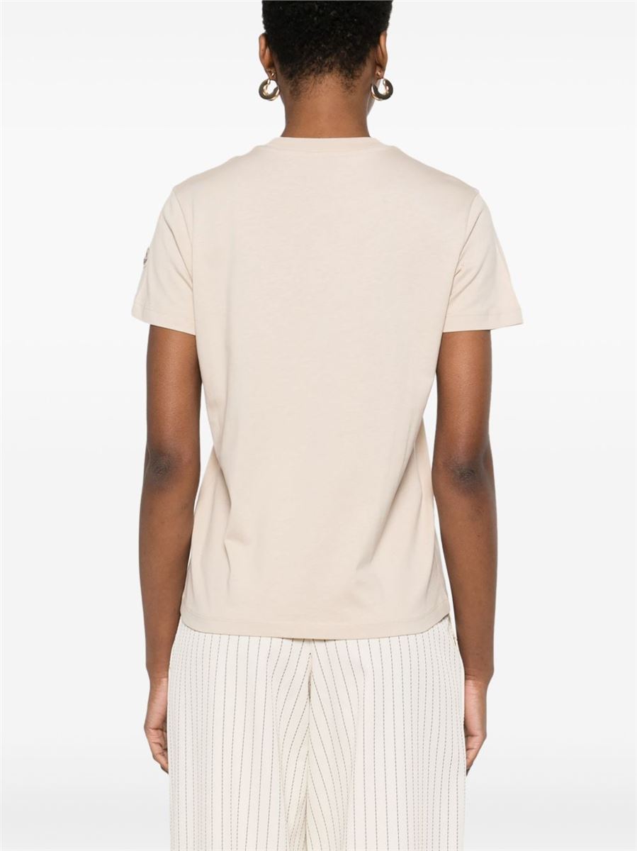 LOGO-EMBROIDERED COTTON T-SHIRT -  MONCLER - Verso