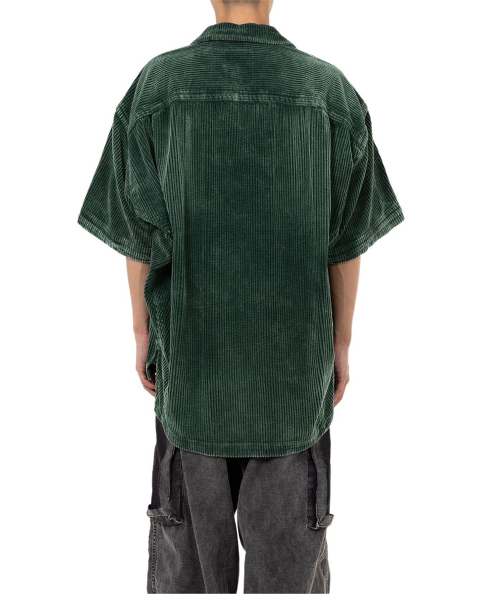 AMATEUR SEWN LIKE CORDUROY SHORT-SLEEVE SHIRT - MAISON MIHARA YASUHIRO - Verso