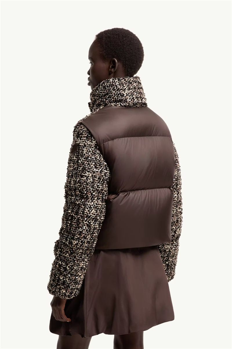 Poetique 2-in-1 short sequin down jacket-MONCLER-Verso