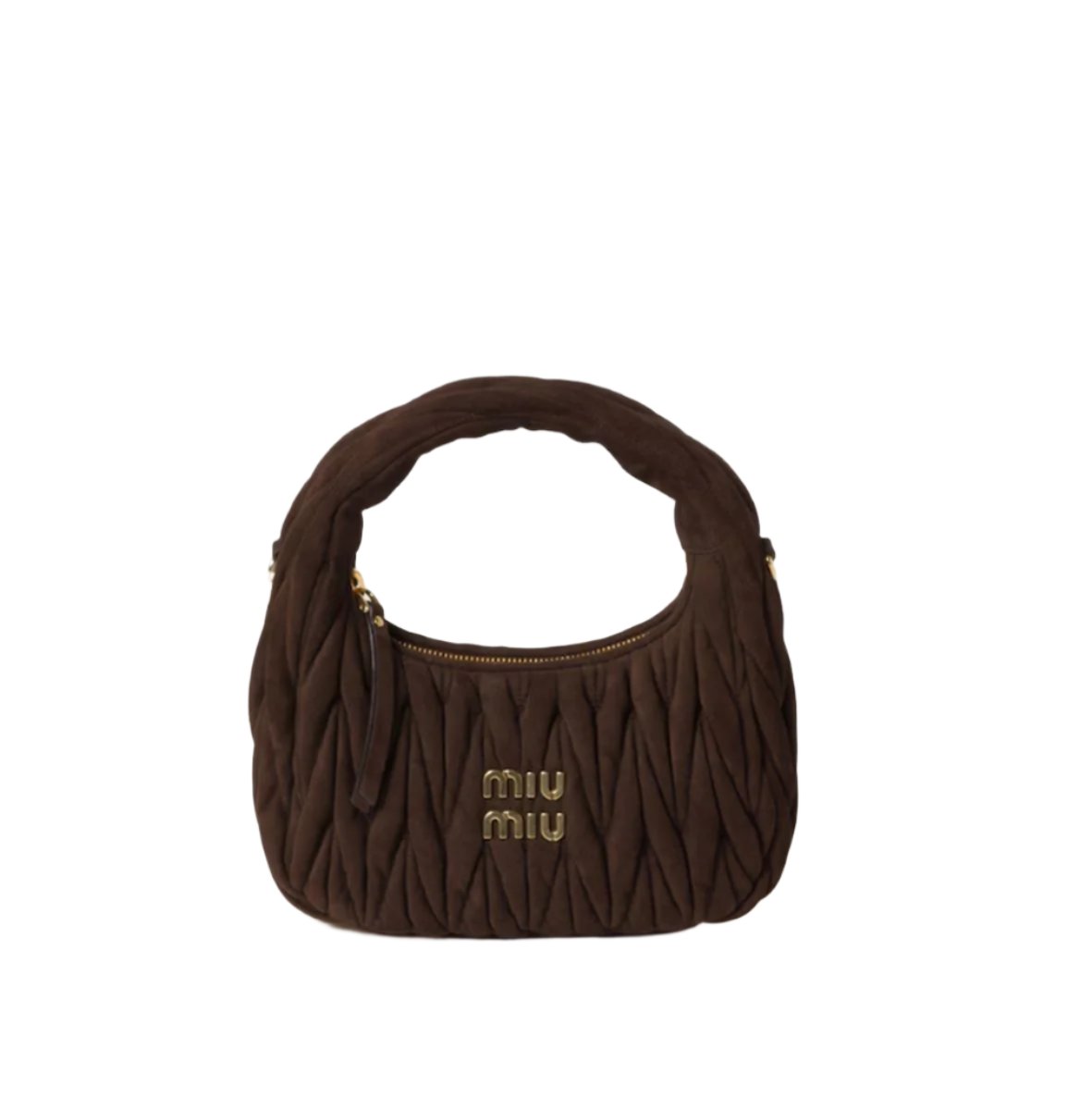 WANDER MATELASSÉ SUEDE HOBO BAG - MIU MIU - Verso