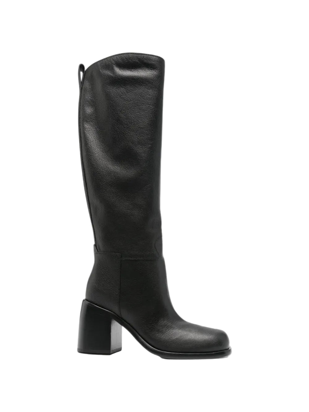Block-heel leather boots-SERGIO ROSSI-309605-36-Verso
