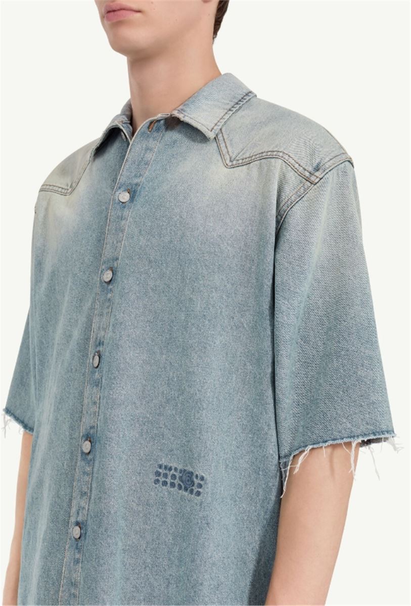 DENIM SHORT SLEEVE SHIRT - MM6 - Verso