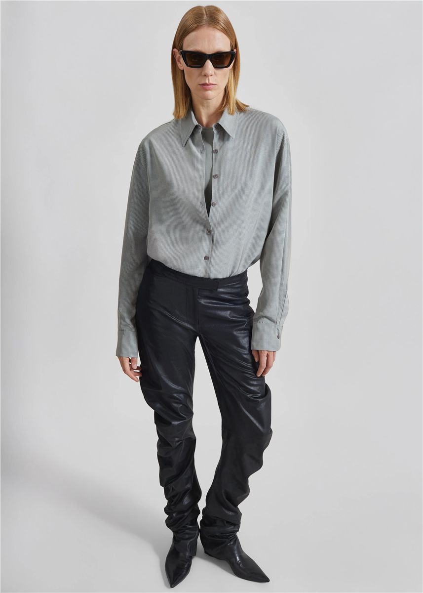 Jessa leather ruched pants-THE FRANKIE SHOP-Verso