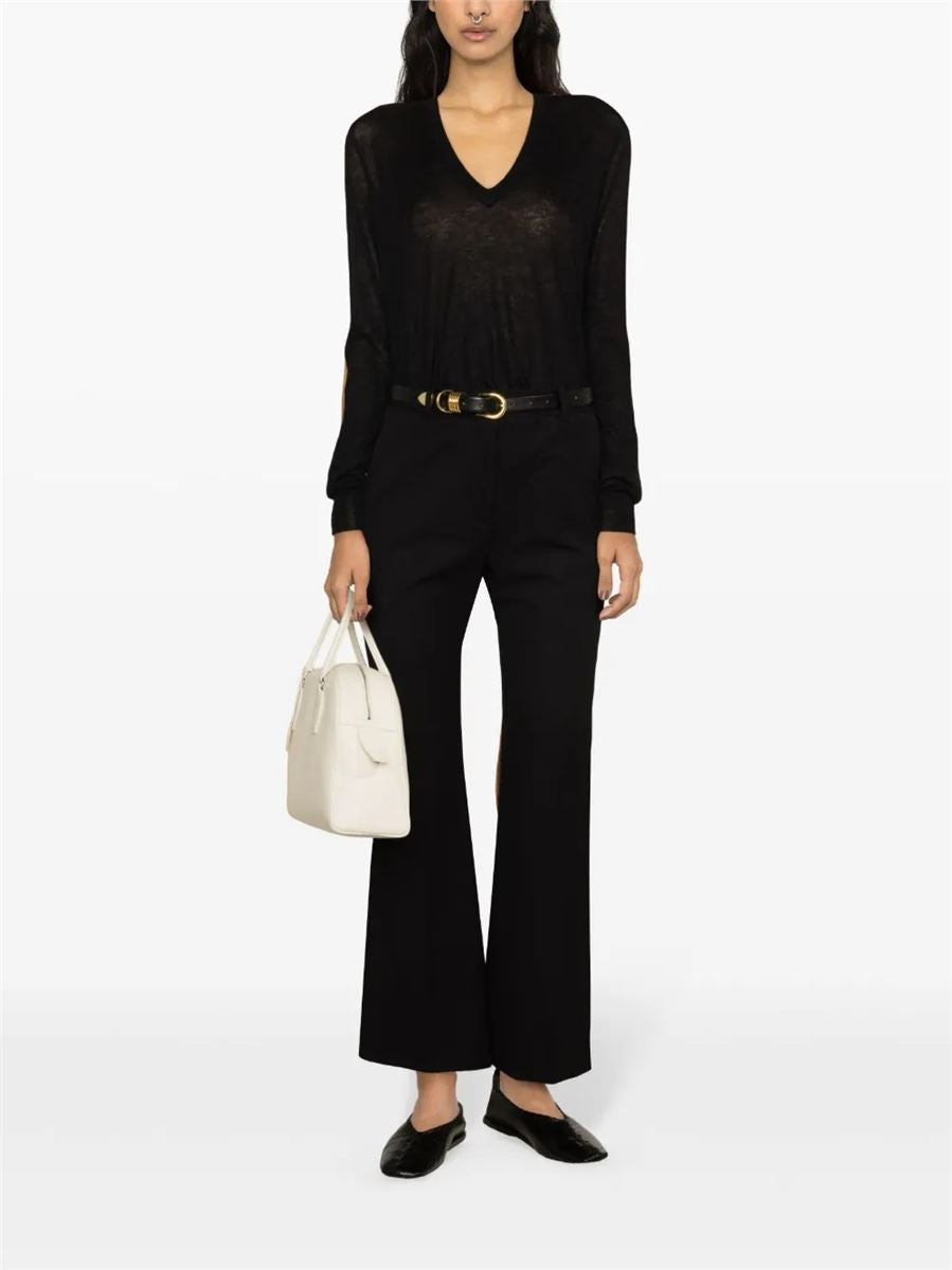 Tafira Mid-rise Flared Trousers-JOSEPH-Verso