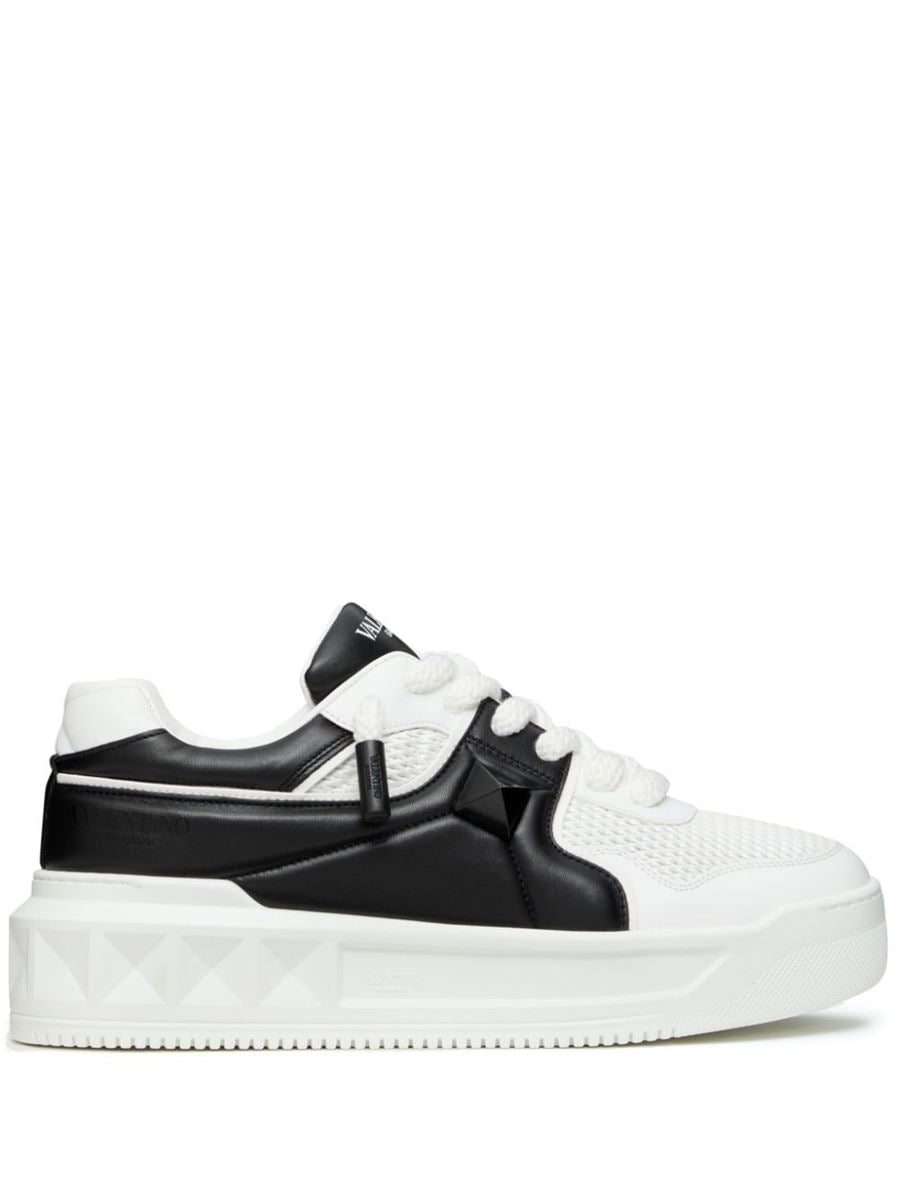 ONE STUD LEATHER SNEAKERS VALENTINO