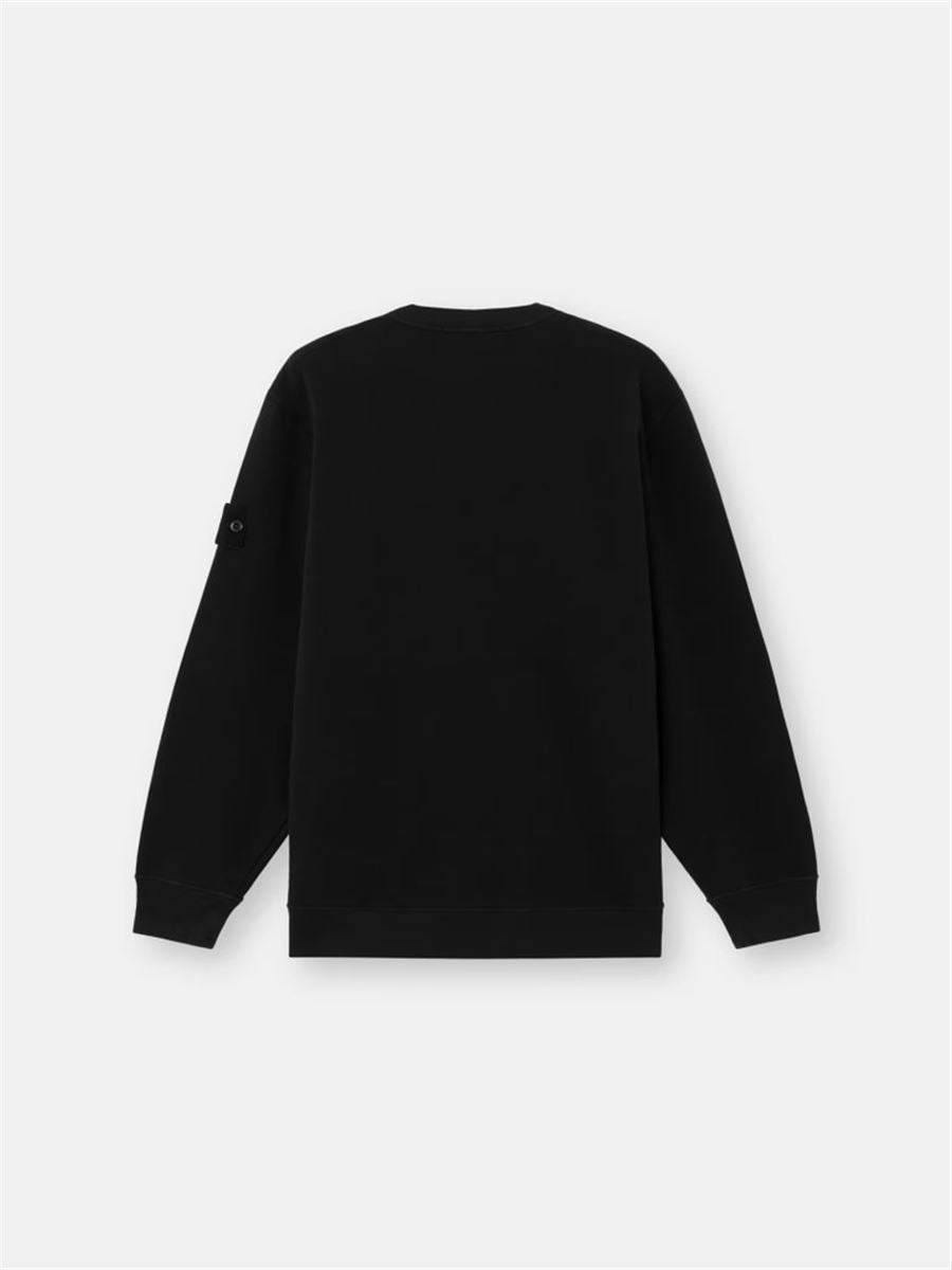 Comfort-fit crewneck sweatshirt with ribbed trims