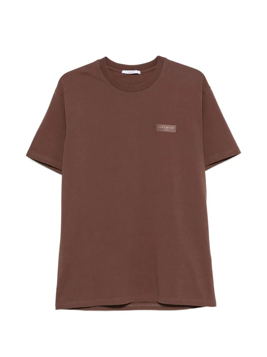 T-shirt in cotton with givenchy paris gros grain-GIVENCHY-310373-XS-Verso