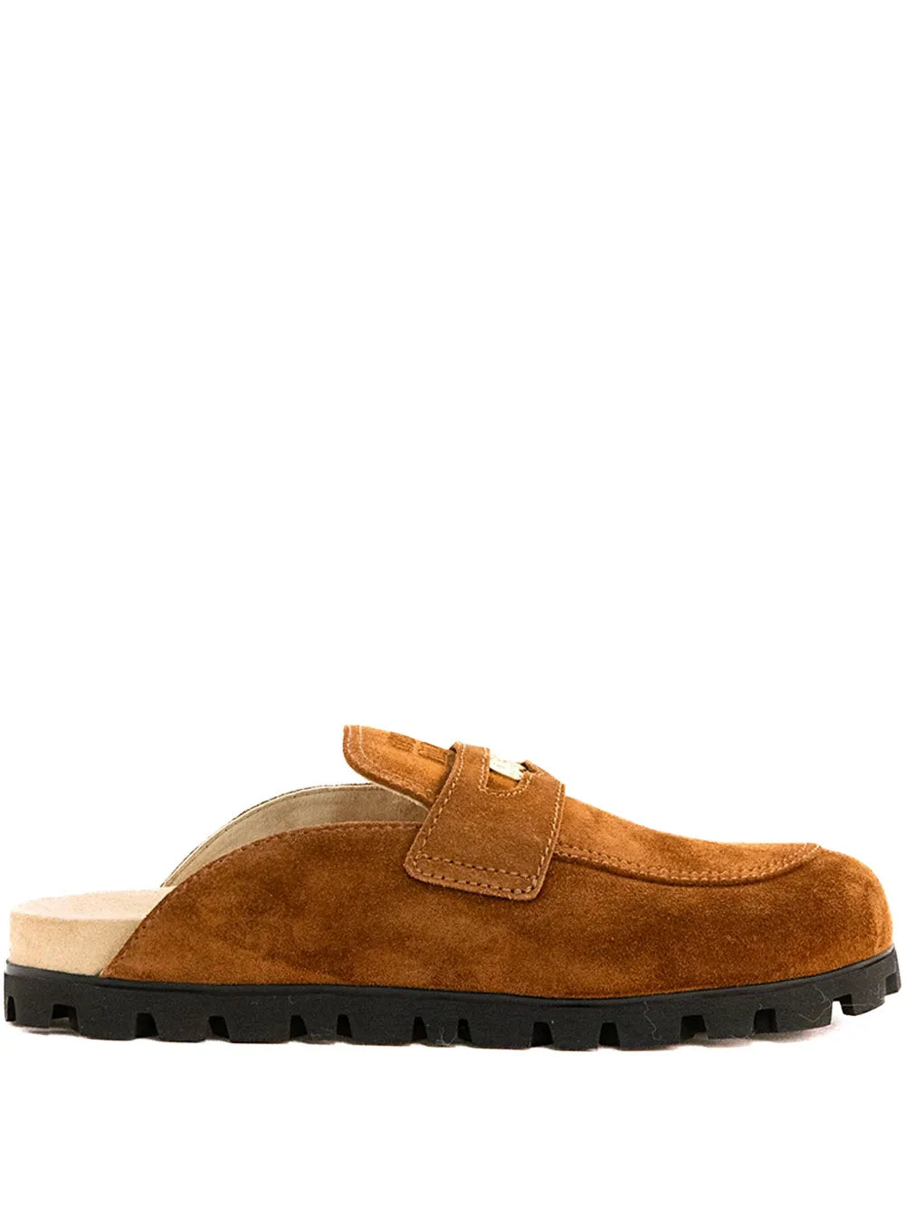 Miu miu leather suede mules