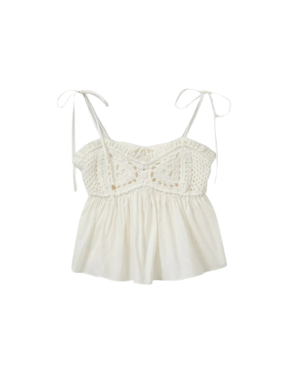 KIRSTEN CROCHET TOP WHITE - THE GARMENT - Verso